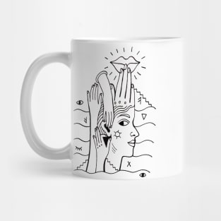 hands and face Mug